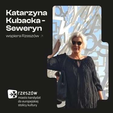 Katarzyna Kubacka-Seweryn  dyrektorka Festiwal Filmów-Spotkań NieZwykłych i prezeska Fundacja Kultury i Sztuki TAKI Jestem całym sercem z Wami i wspiera Rzeszów w aplikacji 